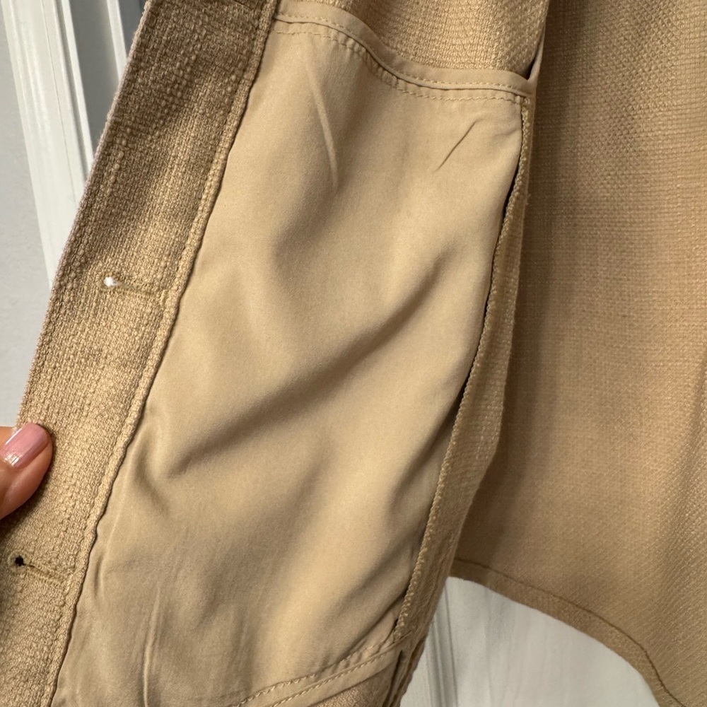 New - Talbot Beige Cotton Blend shacket - Picture 7 of 7